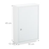 thumbnail of Relaxdays Medizinschrank, abschließbarer Apothekerschrank, HBT: 45 x 30 x 12 cm, 3 Fächer, zum Aufhängen, Stahl, weiß