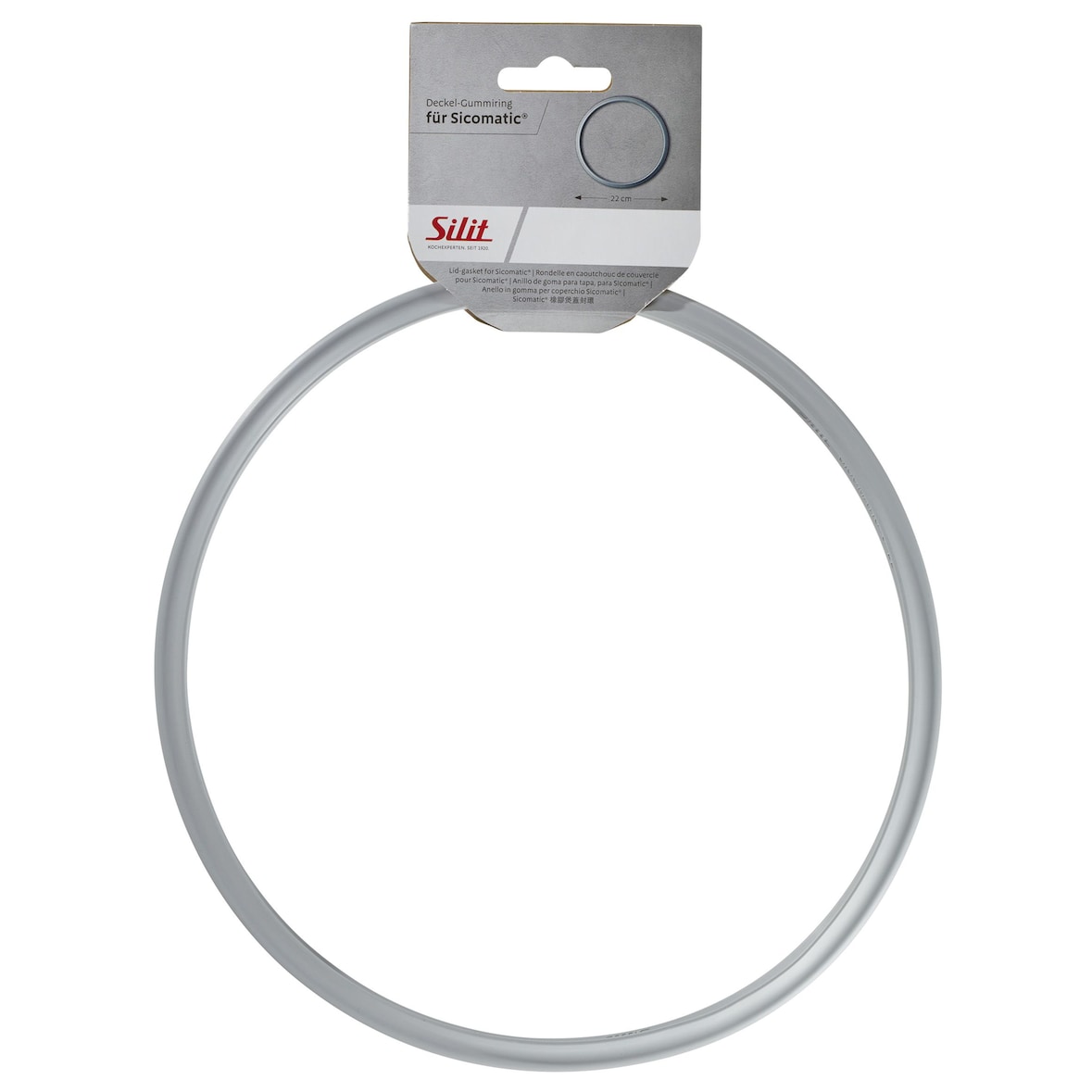 Silit Dichtungsring, Silikon Gummi, Ø 22 cm, für Schnelltöpfe, grau