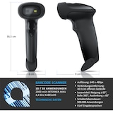 thumbnail of Aplic Handscanner Wireless Barcode Scanner 2.4 GHz 1D 2D, 2000 mAh, inkl. Standfuß