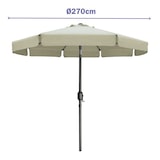 thumbnail of Marbueno Sombrilla Acero 8 Varillas D270 cm Polyester Beige Jardin, Piscina y Terraza 10488