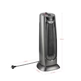 thumbnail of Tarrington House Keramik-Heizlüfter mit Ventilator CH2000, Kunststoff, 21.5 x 24 x 54 cm, 2000 W, 2 Leistungsstufen, Oszillationsfunktion, silber