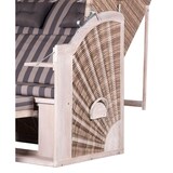 thumbnail of Strandkorb deVries PURE® Cliff XXL SUN - PE white kubu - Dessin 481 - inkl. Schutzhülle