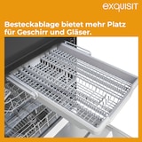 thumbnail of Exquisit PRO Geschirrspüler 60 cm, Unterbaufähig, EEK: C, 14 Maßgedecke, Besteckschublade, Automatische Türöffnung, 11 Liter, GSP56314-030C schwarz