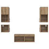 thumbnail of Helloshop26 - Lot de 8 meubles TV muraux modernes avec LEDs rangement design minimaliste 30 x 28,5 x 30 cm en bois d'ingénierie 02_0056083