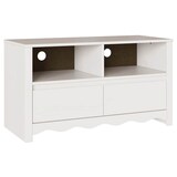 thumbnail of Helloshop26 - Meuble TV rectangulaire moderne minimaliste rangement 99 x 43 x 55 cm en bois de pin blanc 02_0058625