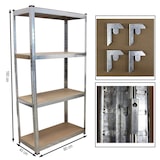 thumbnail of Schwerlastregal 160x80x40 cm 2er Set Lagerregal Kellerregal Metallregal Garagenregal