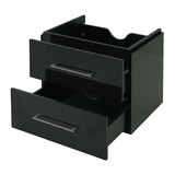thumbnail of Premium Waschbeckenunterschrank HWC-D16, Waschtischunterschrank Waschtisch Badmöbel, hochglanz 60cm ~ schwarz