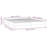 thumbnail of vidaXL Boxspringbett ohne Matratze Schwarz 200x220 cm Samt