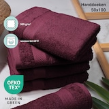 thumbnail of DoubleDry Handdoeken 6 st 50x100 cm - 100% katoen 500 g/m2 - bordeaux rood