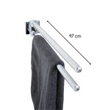 thumbnail of Porte serviette double gris chrome Fackelmann Mare