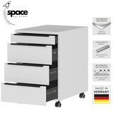 thumbnail of bümö Space Rollcontainer mit Schubladen, Container aus Holz in graphit - Rollwagen für's Büro als Schreibtisch Unterschrank, Bürocontainer od.