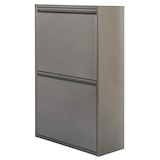 thumbnail of WellHome - Caixote de lixo metálico com 4 compartimentos de 68L (4x17L), cor Cinza brilhante - 60x25x92 cm