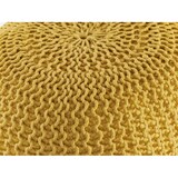 thumbnail of PREMIUM Sitzhocker Pouf  ø 45cm  Strickpouf Indoor u. Outdoor - pflegeleicht & nachhaltig : gelb - freesia