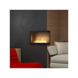 thumbnail of CORN 600 – Eck-Biokamin, eingebauter Bioethanol-Kamin. Rechte Öffnung – mit Glas