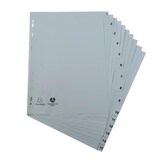 thumbnail of Exacompta - Réf. 1715E - Carton de 20 Intercalaires en PP recyclé gris - 15 onglets imprimés numériques de 1 à 15 - A4