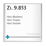 thumbnail of MADRID Silver Line Türschild 150, selbstklebend, Format: 150,5x150,5 mm