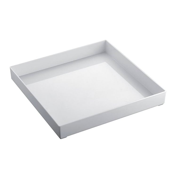 MONOUSO - Serviertablett Plastik "Tray" Weiß 30x30cm (1 Stück)