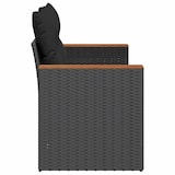 thumbnail of vidaXL Tuinbank 2-zits met kussens poly rattan zwart