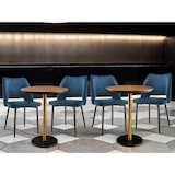 thumbnail of METRO PROFESSIONAL Cadeira de restaurante estofada Salto, conjunto de 2, aço/poliéster, azul escuro/preto