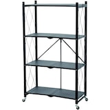 thumbnail of PROREGAL BERLINLODGE KLAP Étagère pliante avec roulettes, 4 étagères/compartiments, Noir, Charge max. 200kg, HxLxP 127x72x34cm