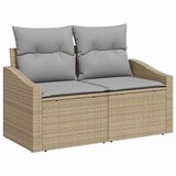 thumbnail of vidaXL Garten-Sofa-Set mit Kissen mit Speicher 9 pcs Beige Poly Rattan
