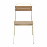 thumbnail of Crèmekleurige metalen tuinstoel