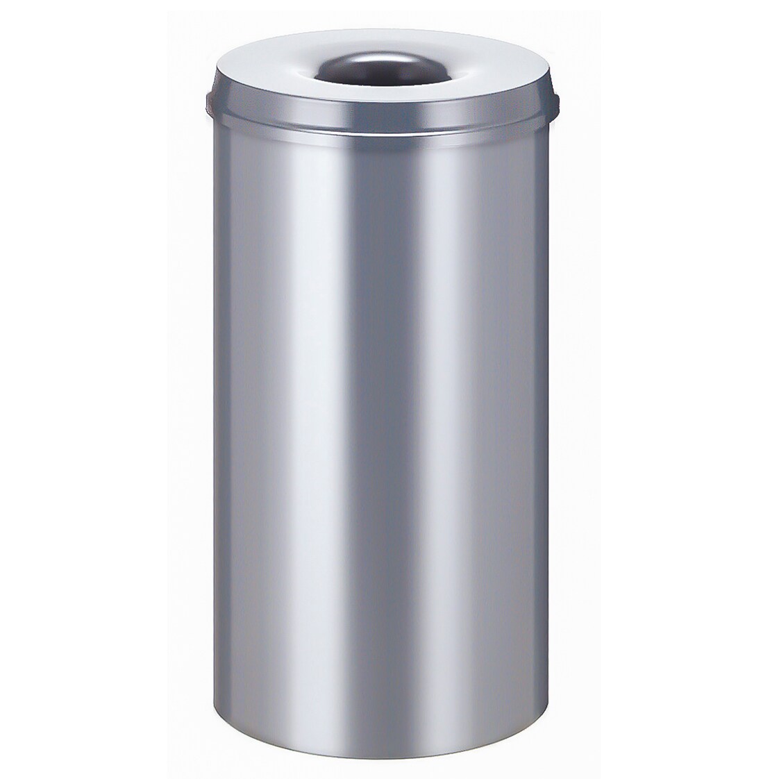 V-part Vlamdovende papierbak 50 ltr - zilver