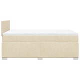 thumbnail of vidaXL Boxspringbett mit Matratze Creme 120x190 cm Stoff
