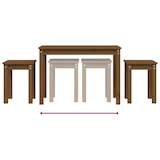 thumbnail of Tables gigognes 3 pcs Marron miel Bois de pin massif Modèle Soleil Zenith Prime