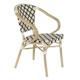 thumbnail of Fauteuil de terrasse bistrot parisien en aluminium et rotin noir