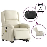 thumbnail of vidaXL Massagesessel mit Aufstehhilfe Elektrisch Creme Kunstleder