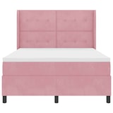 thumbnail of vidaXL Boxspringbett mit Matratze mit Kopfteil Rosa 140 x 190 cm Samt