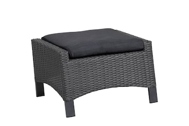 Tarrington House Pouf Malin, alluminio/poliuretano, 42 x 71 x 61 cm, grigio