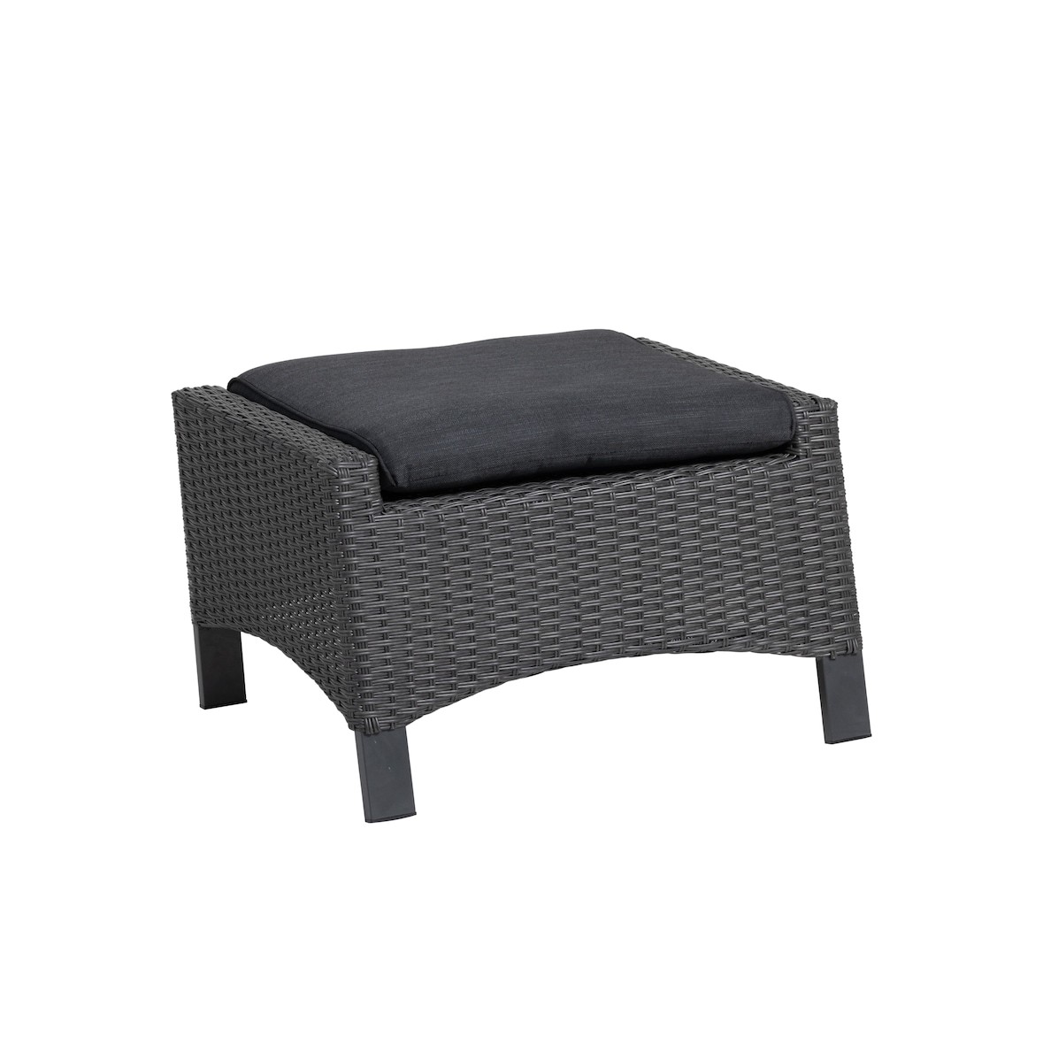 Tarrington House Pouf Malin, alluminio/poliuretano, 42 x 71 x 61 cm, grigio