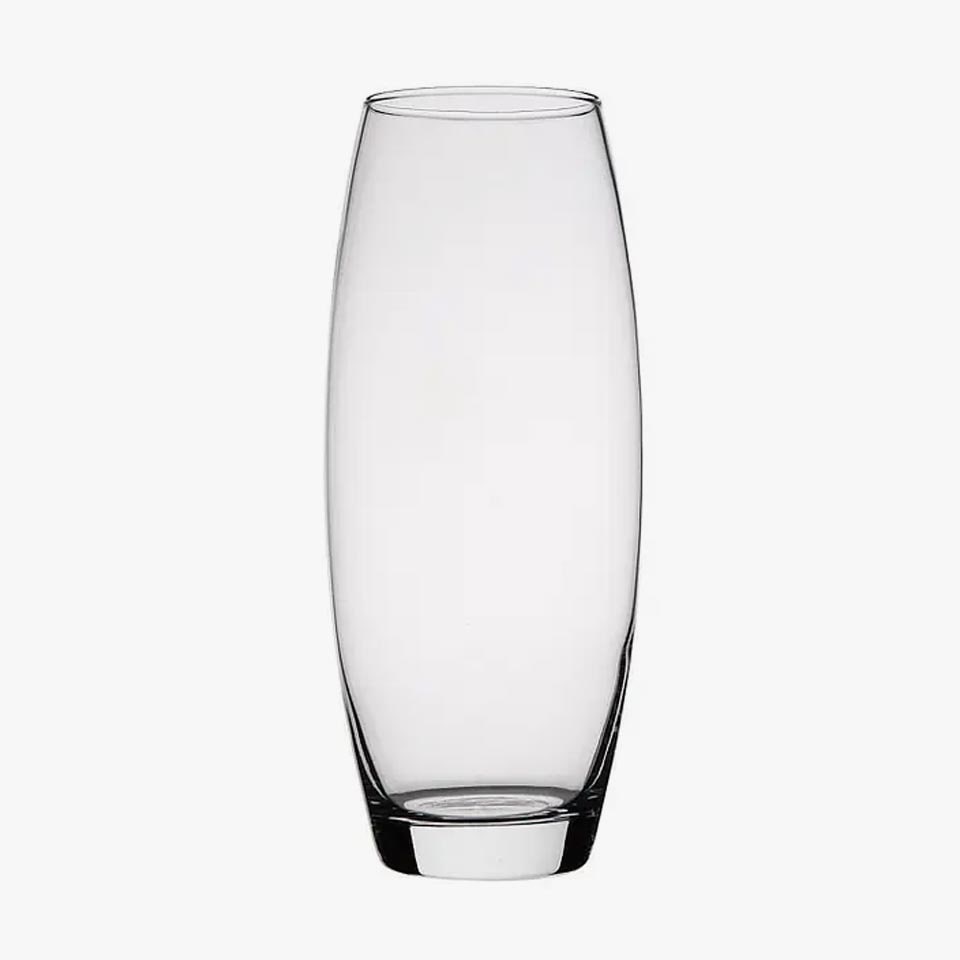 Atmosphera - Vaso in vetro curvato trasparente Ø11x26cm