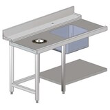 thumbnail of A.C.L - Plonge entrée gauche 1500 mm + trou vide déchets - Réf. MM297753