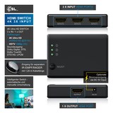 thumbnail of Primewire Audio / Video Matrix-Switch, 3-Port UHD HDMI Switch / Verteiler inkl. Fernbedienung, 4K, 3D, CEC