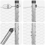 thumbnail of vidaXL Zaunpfosten Silber 100 x 1 m (25 mm Maschen) Stahl