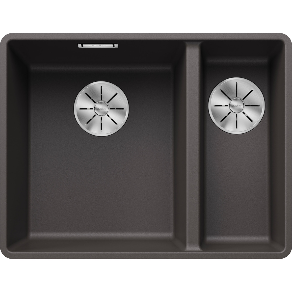 BLANCO SUBLINE 340/160-F flächenb. Spüle SILGRANIT FelsgrauBe. links Stopfen