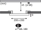 thumbnail of Paulmann VariFit LED Einbaupanel Veluna Edge IP44 eckig 200x200mm 1500lm 3000K Weiß dimmbar 79949