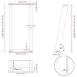 thumbnail of Helloshop26 - Juego de 2 patas de consola modernas estables y en ángulo en forma de U 38 x 72 cm acero negro 02_0057062
