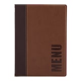 thumbnail of Securit® portamenu in stile pelle alla moda ‐ (1 inserto doppio incluso, mostra 4x A5) ‐ A5