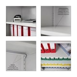 thumbnail of PROREGAL Mega Deal 3x Flügeltürenschrank ELEPHANT Metall Aktenschrank abschließbar 180x80x40cm Stahl 4 Ebenen Stahlschrank Lichtgrau