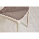 thumbnail of Lot de 6 chaises en polypropylène avec coussin, empilables, design moderne pour cuisine, salle à manger, bar ou restaurant – Anna – Crème/Taupe