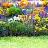 thumbnail of Relaxdays Beetzaun Metall, HxB: je 60 x 60 cm, Garten Beeteinfassung zum Stecken, 4 Zaunelemente mit Ornamenten, schwarz