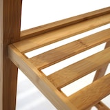 thumbnail of Badregal HWC-B18, Badezimmer Badschrank Standregal, Bambus ~ 140x34x33cm