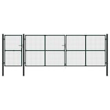 thumbnail of vidaXL Stalen tuinpoort : kleur - groen, afmeting - 500 x 150 cm