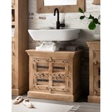 thumbnail of SIT Möbel Badkamermeubel | uitgebreide decoraties | 2 deuren | mangohout | naturel | B 66 x D 41 x H 60 cm | 14504-01 | DAIPUR-serie