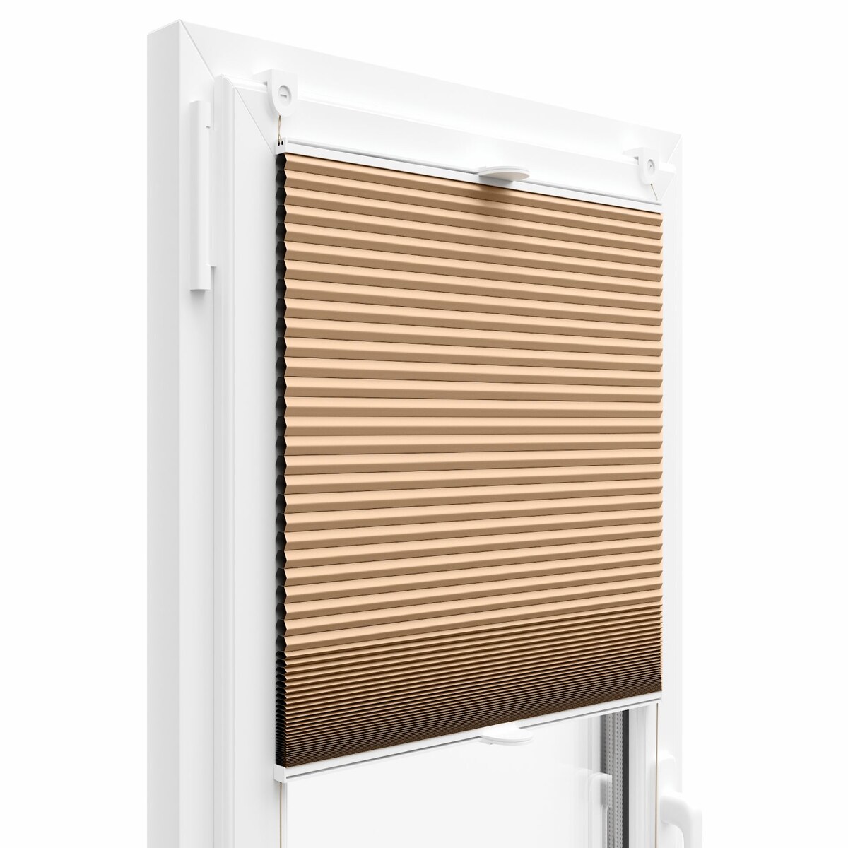 KS Handel 24 THERMO WABENPLISSEE 100% VERDUNKELND FALTROLLO JALOUSIE (Latte Macchiato PM03, 100x120 cm)