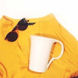 thumbnail of Juego de 2 tazas Mug Grande para desayuno porcelana blanca 500 ml Ovum